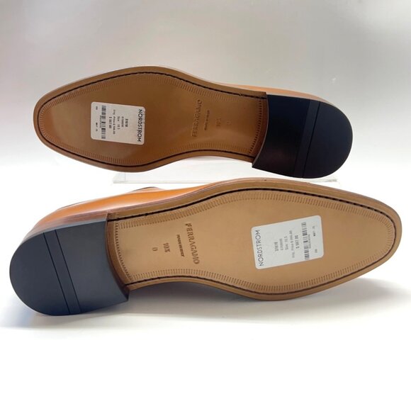 Salvatore Ferragamo Fermin Brown Leather Shoes Men Oxfords Shoes Size 10.5D - Picture 6 of 15